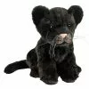 Anima PELUCHE JAGUAR NOIR BÉBÉ ASSIS 18 CM