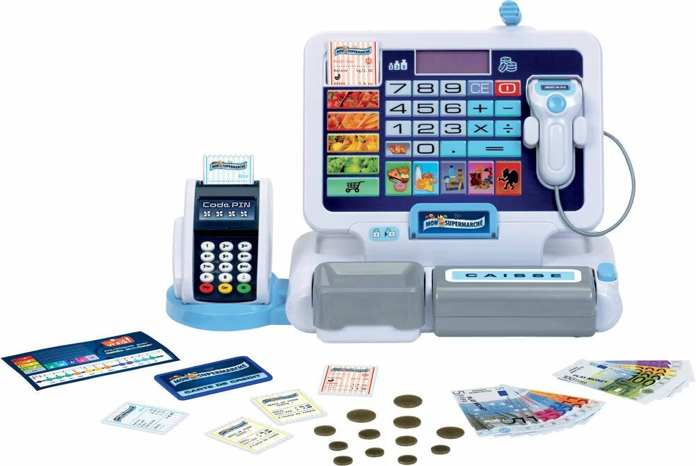 COM'LES VRAIS MA SUPER CAISSE ENREGISTREUSE ET SES ACCESSOIRES 1 COM'LES VRAIS MA SUPER CAISSE ENREGISTREUSE ET SES ACCESSOIRES