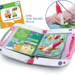 VTech LIVRE MAGIBOOK V2 STARTER PACK ROSE + LIVRE CORY BOLIDES ROSE