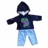 CERISE & CAPUCINE ENSEMBLE SWEAT DINOSAURE ET LEGGING - 38 CM ONE WORLD ONE FUTURE