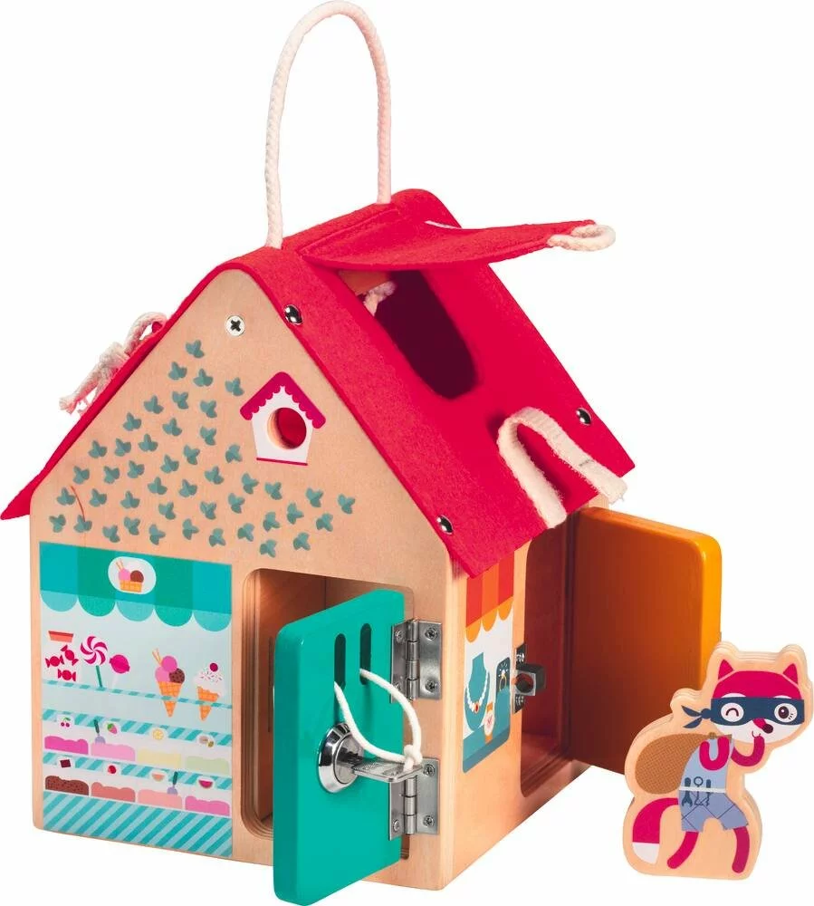 Lilliputiens MAISON D'APPRENTISSAGE MULTI FERMETURES 1 Lilliputiens MAISON D'APPRENTISSAGE MULTI FERMETURES