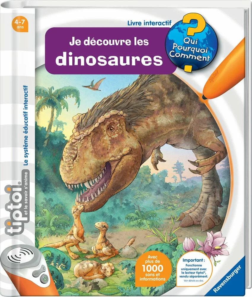 Ravensburger TIPTOI - COFFRET COMPLET LECTEUR INTERACTIF + LIVRE JE DECOUVRE LES DINOSAURES 6 Ravensburger TIPTOI - COFFRET COMPLET LECTEUR INTERACTIF + LIVRE JE DECOUVRE LES DINOSAURES – Image 6