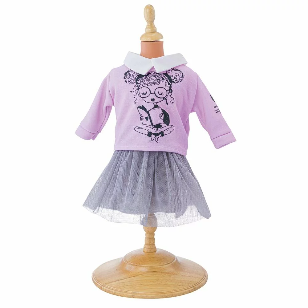 CERISE & CAPUCINE VETEMENT POUPEE 42 CM ENSEMBLE T-SHIRT ROSE ET JUPE GRISE - ONE WORLD ONE FUTURE 1 CERISE & CAPUCINE VETEMENT POUPEE 42 CM ENSEMBLE T-SHIRT ROSE ET JUPE GRISE - ONE WORLD ONE FUTURE