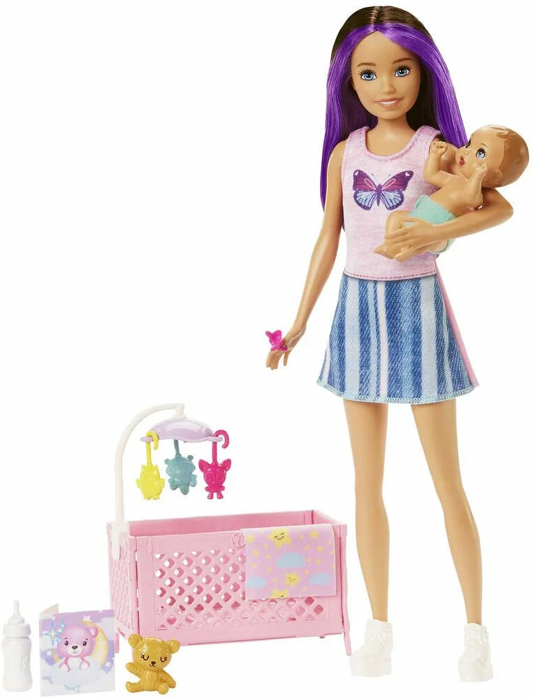 MATTEL BARBIE - COFFRET SKIPPER BEBE AU LIT 1 MATTEL BARBIE - COFFRET SKIPPER BEBE AU LIT