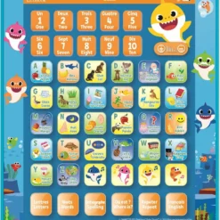 LEXIBOOK ABECEDAIRE EDUCATIF BILINGUE BABY SHARK EN FORME DE TABLETTE