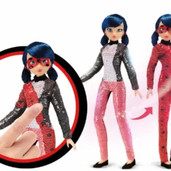 Bandai POUPÉE A SEQUINS MIRACULOUS - MARINETTE 26 CM