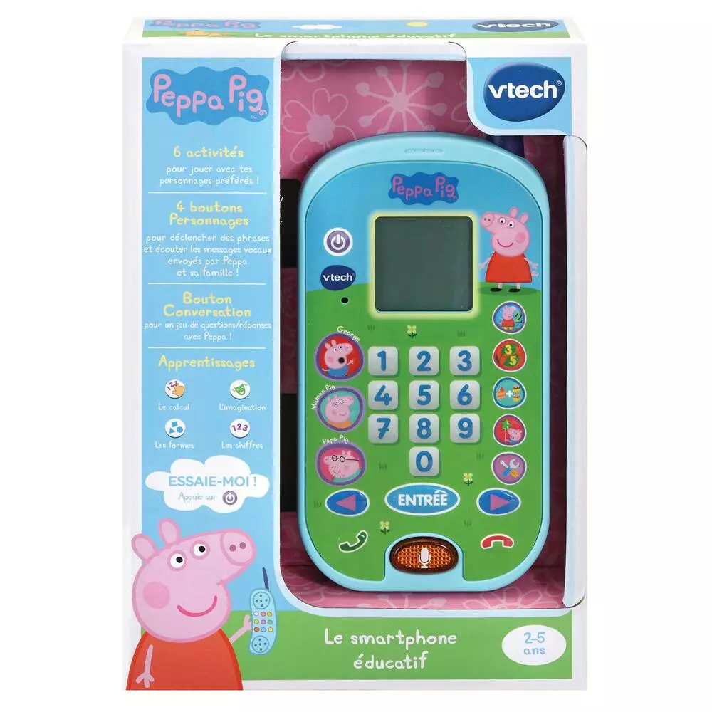 VTech LE SMARTPHONE ÉDUCATIF - PEPPA PIG 2 VTech LE SMARTPHONE ÉDUCATIF - PEPPA PIG – Image 2