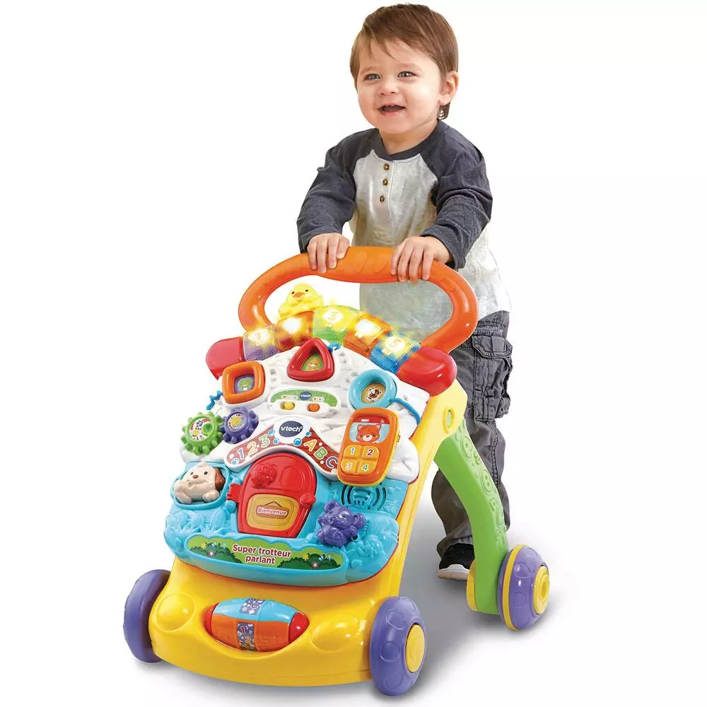 VTech SUPER TROTTEUR PARLANT 2 EN 1 ORANGE 2 VTech SUPER TROTTEUR PARLANT 2 EN 1 ORANGE – Image 2