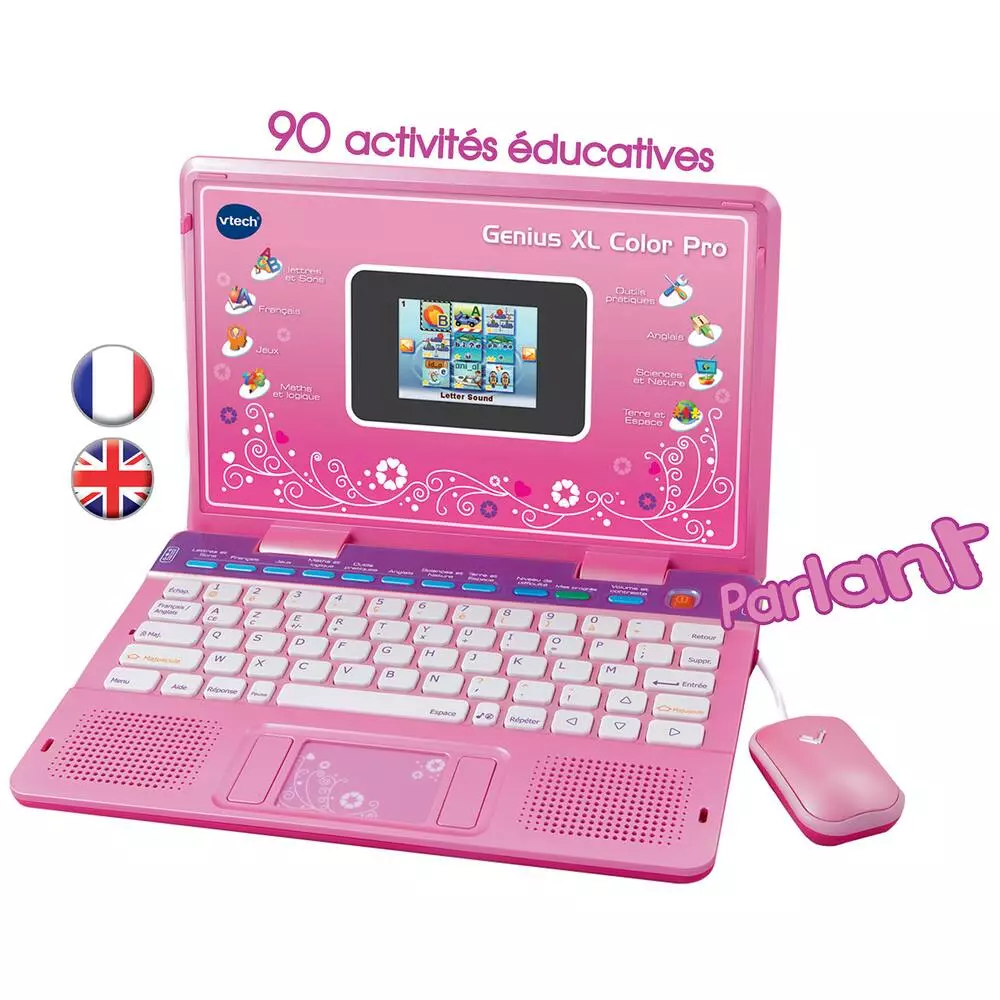 VTech GENIUS XL COLOR PRO BILINGUE ROSE 1 VTech GENIUS XL COLOR PRO BILINGUE ROSE