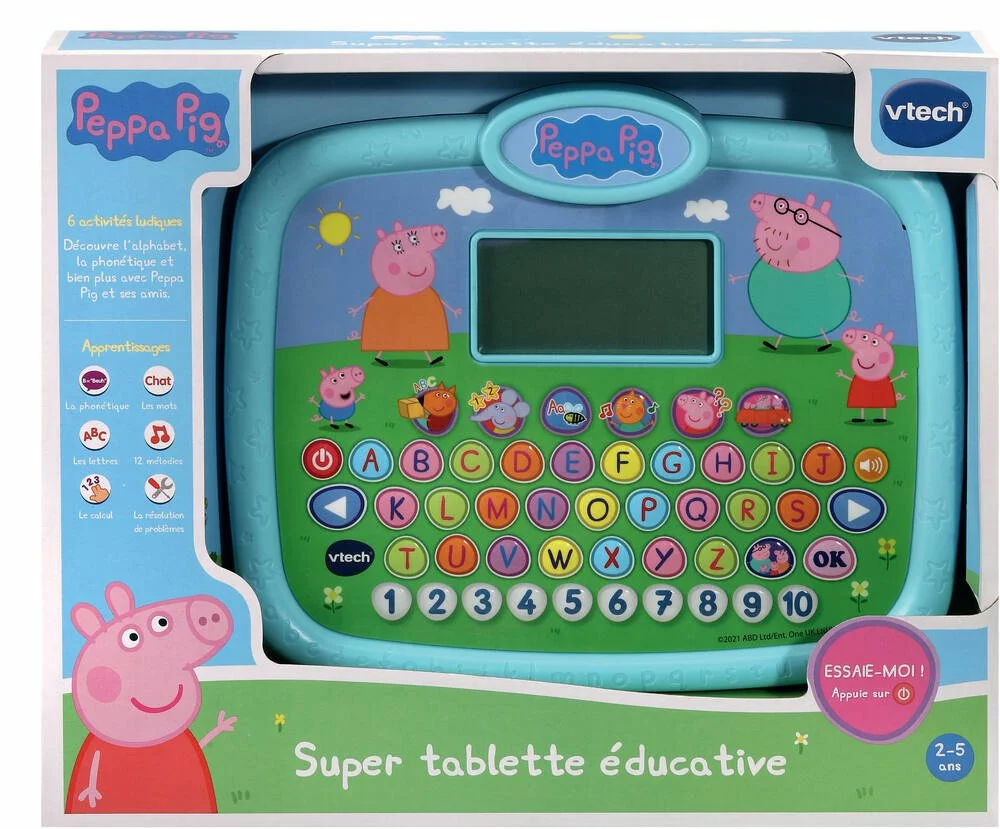 VTech PEPPA PIG - SUPER TABLETTE ÉDUCATIVE 2 VTech PEPPA PIG - SUPER TABLETTE ÉDUCATIVE – Image 2