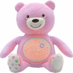 CHICCO PELUCHE OURSON PROJECTEUR BABY BEAR ROSE