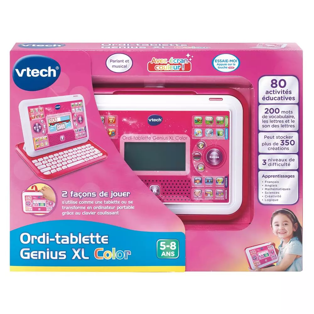 VTech ORDI TABLETTE GENIUS XL COLOR ROSE 4 VTech ORDI TABLETTE GENIUS XL COLOR ROSE – Image 4