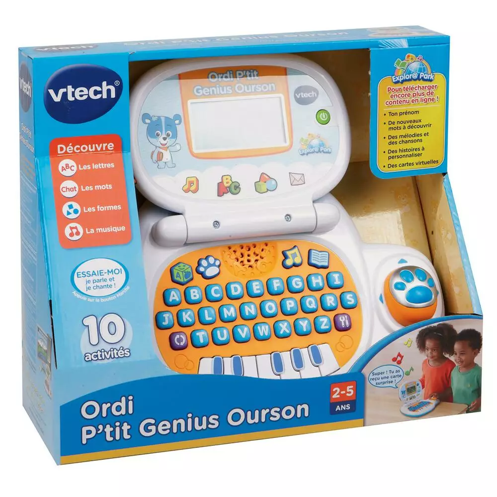 VTech ORDI P'TIT GENIUS OURSON BLEU 4 VTech ORDI P'TIT GENIUS OURSON BLEU – Image 4