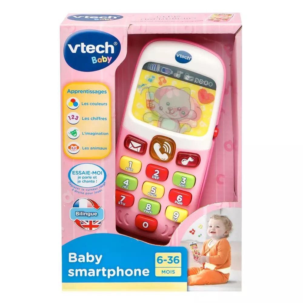 VTECH BABY - BABY SMARTPHONE BILINGUE ROSE 3 VTECH BABY - BABY SMARTPHONE BILINGUE ROSE – Image 3