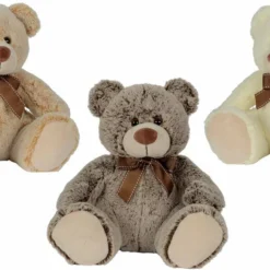 SIDJ PELUCHE OURS ASSIS AVEC NOEUD 26 CM