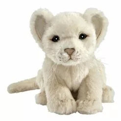 Anima PELUCHE LION BLANC BÉBÉ ASSIS 18 CM