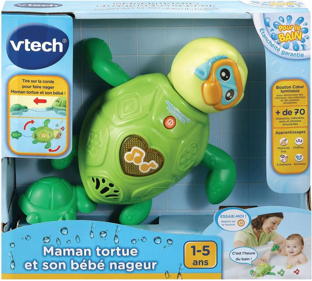 VTech MAMAN TORTUE ET SON BÉBÉ NAGEUR 3 VTech MAMAN TORTUE ET SON BÉBÉ NAGEUR – Image 3